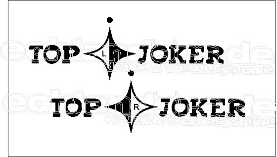 T3 Aufkleber Dekorfoliensatz " Top Joker Türsatz "