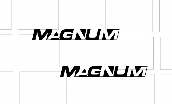 T3 Aufkleber Dekorfoliensatz " MAGNUM " 2 Stück